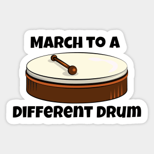 March to a Different Drum - Bodhran Sticker